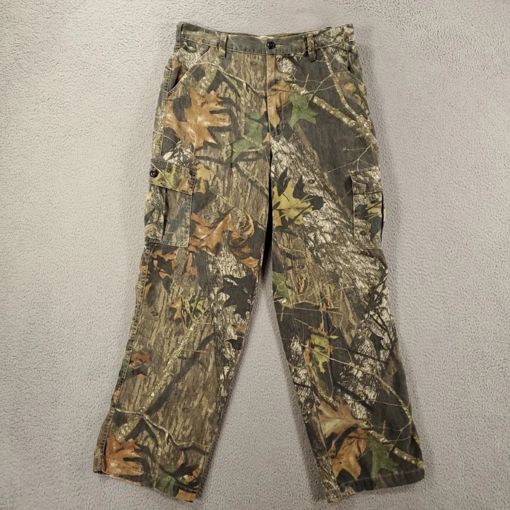 Vintage Field Staff Camo Pants Medium Break Up Hunting Cargo Adjustable Waist 32